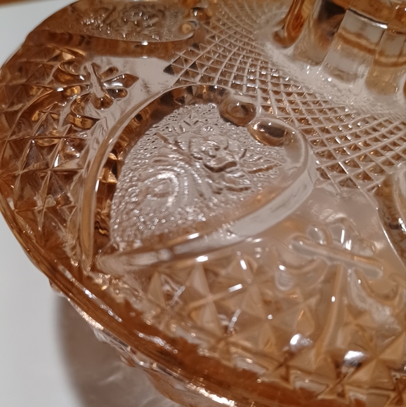 EUC Vintage Pink Covered Candy/Nut Dish - Picture 2 of 5